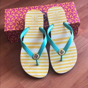 Tory Burch flip flops / worn once